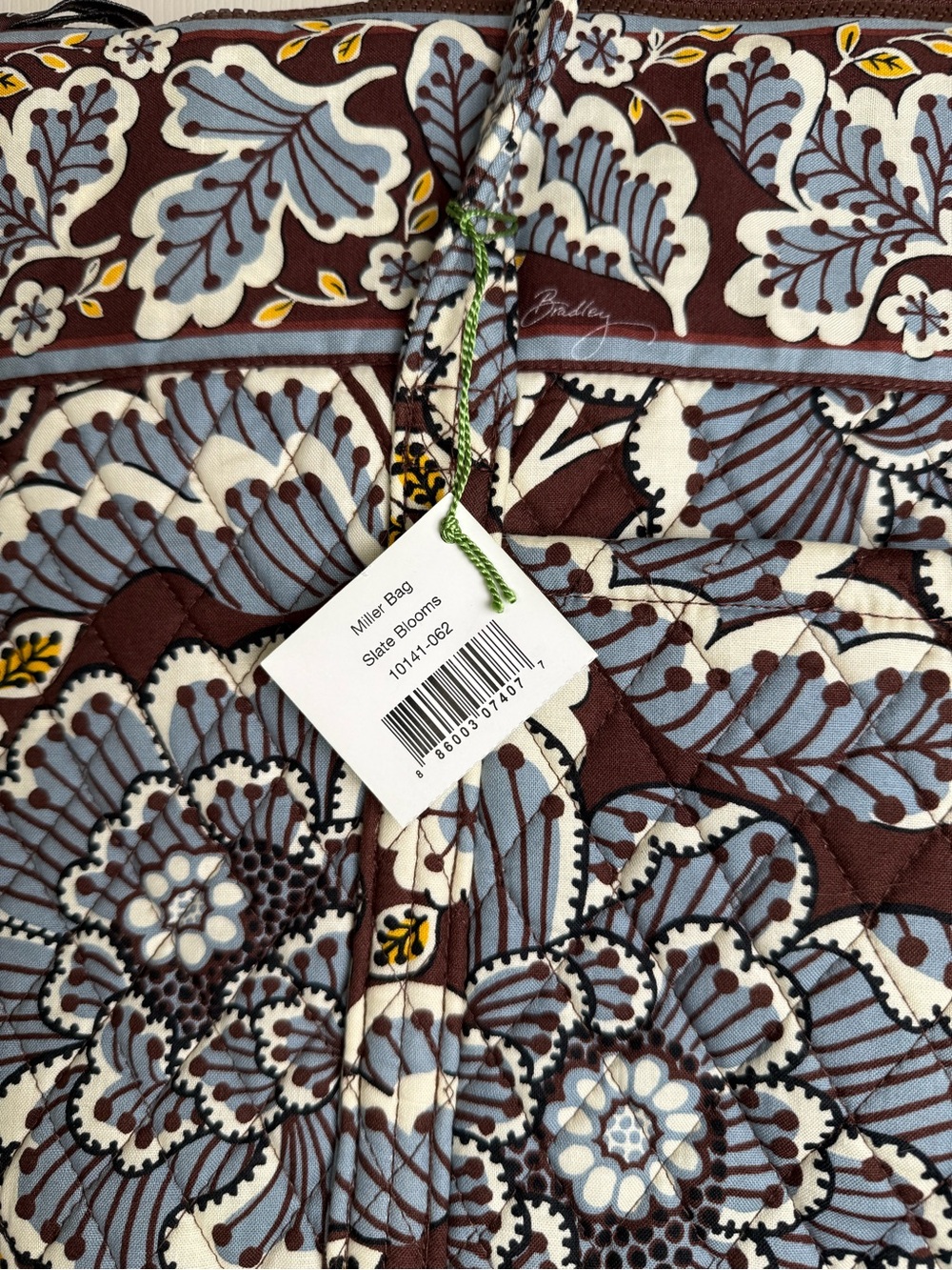 NWT Vera Bradley Slate Blooms Miller Bag - Retired Pattern - Picture 2 of 6